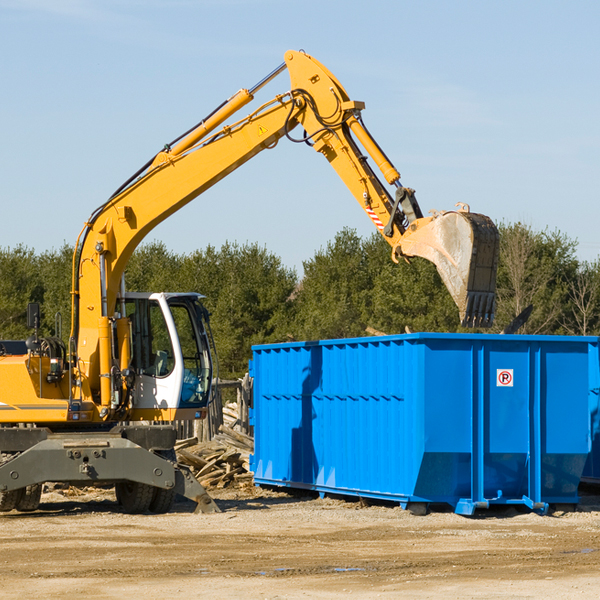 are there any restrictions on where a residential dumpster can be placed in Mount Carmel